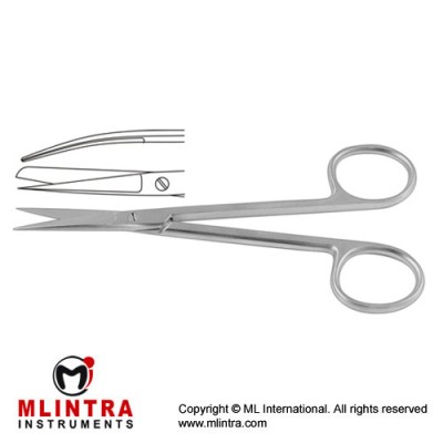 Small Model Operating Scissor Curved - Sharp/Blunt Stainless Steel, 12 cm - 4 3/4"
